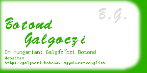 botond galgoczi business card